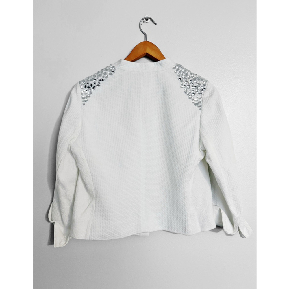 Chico’s Beaded Rhinestone Blazer Jacket - Picture 3 of 6